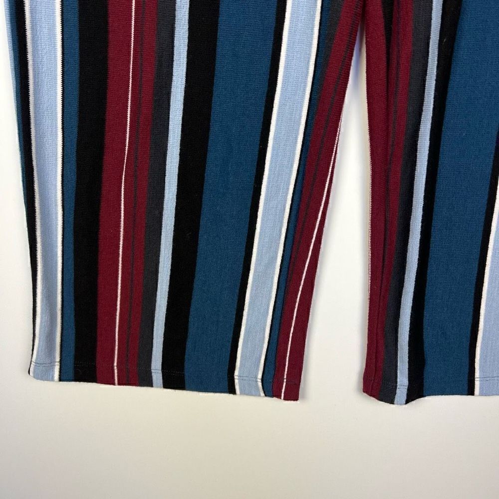 Urban Outfitters Knit Wide Leg Pants Stretchy Pull On Waist Striped size M - Picture 5 of 10